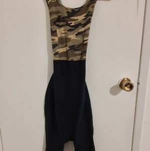 Camouflage/black jumpsuit